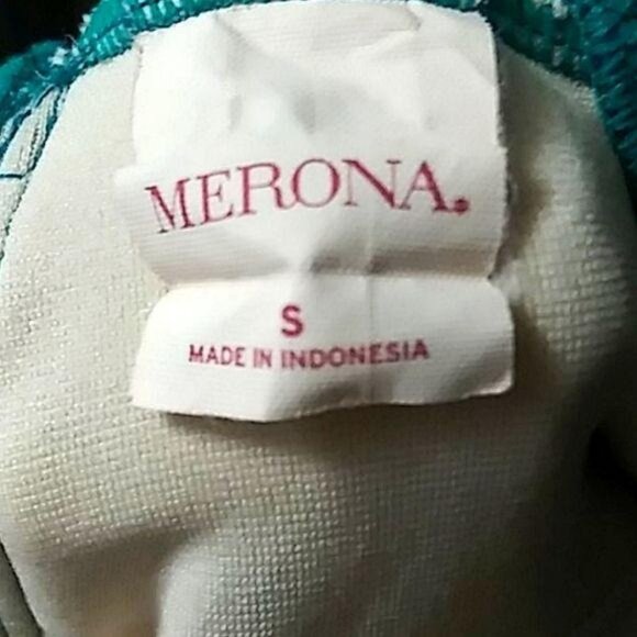 Merona Womens Two-Piece Tankini Swim Top Skirted Bottom Set Teal Size Small - Picture 9 of 10